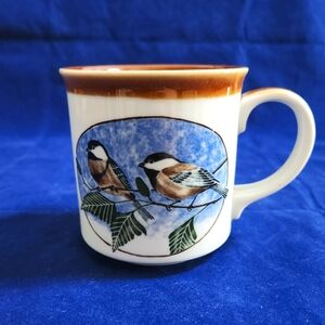 Vintage Otagiri Chickadee Birds Coffee Mug